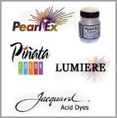 Pearl Ex Pigment, Pinata Inks, Acid Dye, Lumiere Acrylic Paint
